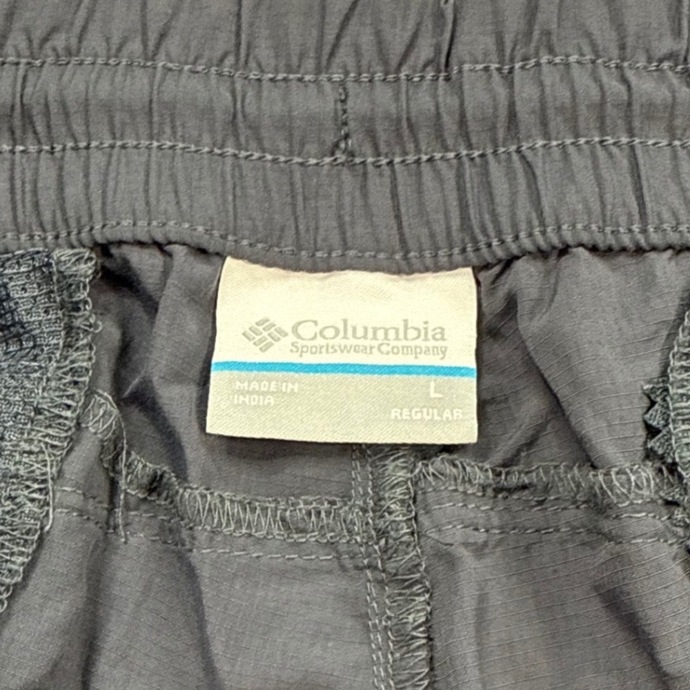 Columbia Cargo Jogger Pants Womens L Gray Excellent Hiking Nylon Ripstop - Picture 5 of 8